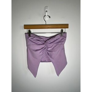 Y2K Womens Fairy Festival Babydoll Top Asymmetrical Purple Small